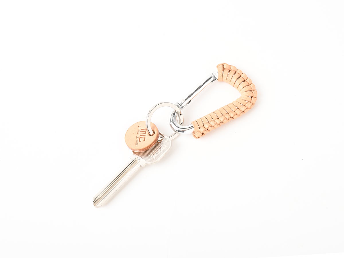 グレージングヌメ　革巻きカラビナ_02