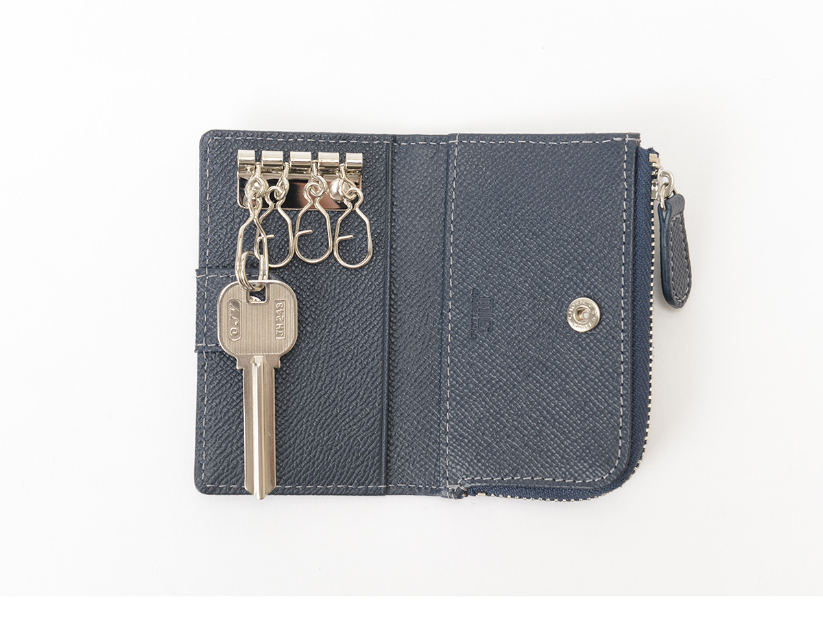 エンボス　L字ファスナー小銭入れ付きキーケース_02