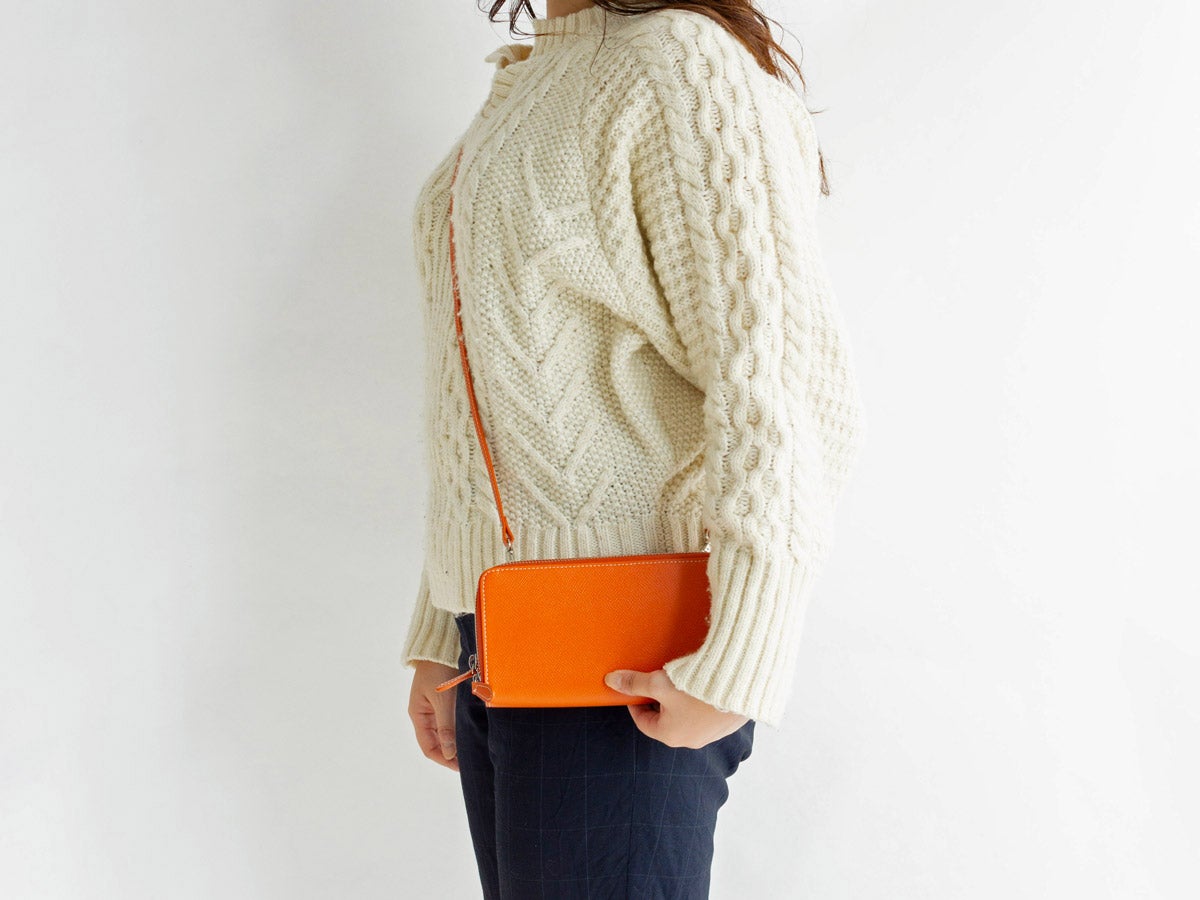 エンボス　Wラウンドファスナーマルチウォレット(ショルダーストラップ付き)_main_detail_image