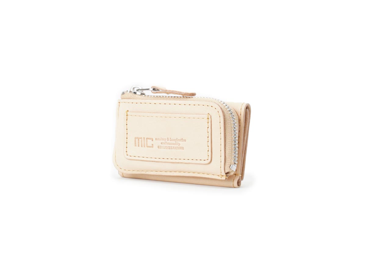 ナチュラルヌメ　札バサミ付ファスナー小銭入れ_01