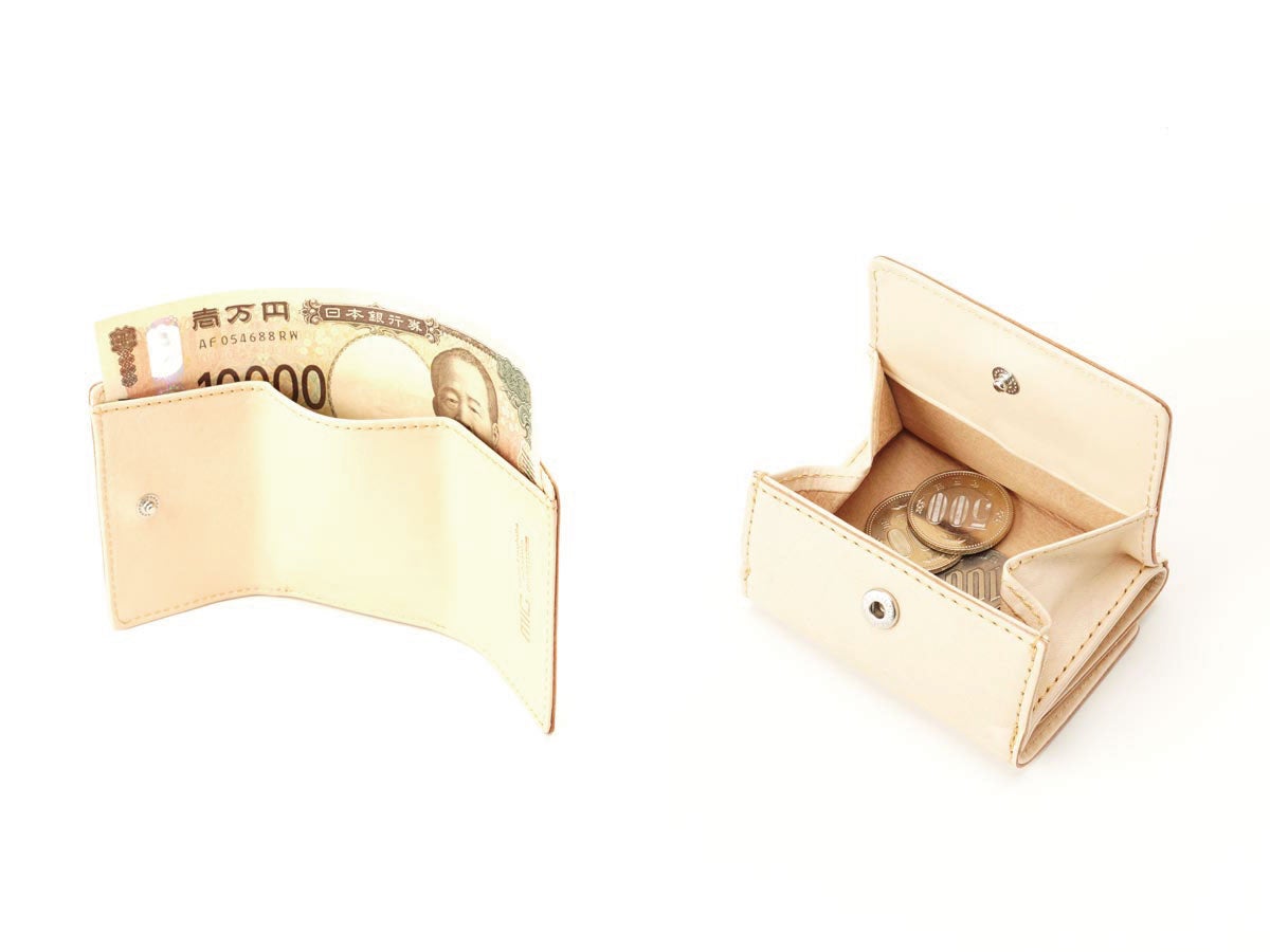 ナチュラルヌメ　三つ折りミニ財布_02