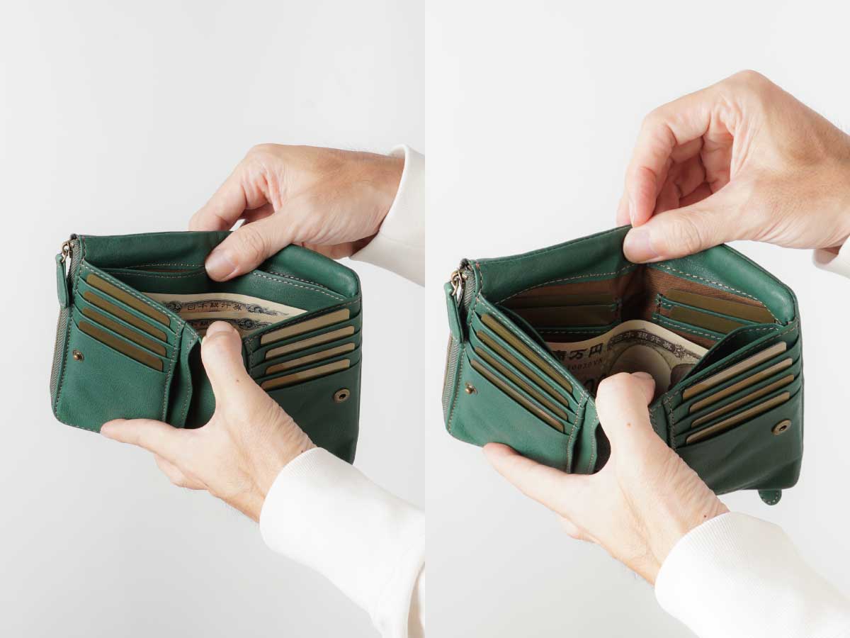 コルレオーネ　外L字ファスナー二つ折り革財布_detail_image_05