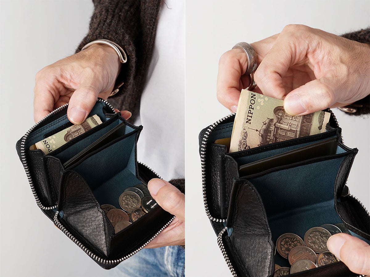 ブラックメッシュ ラウンドファスナーボックス小銭入れ_detail_image_02