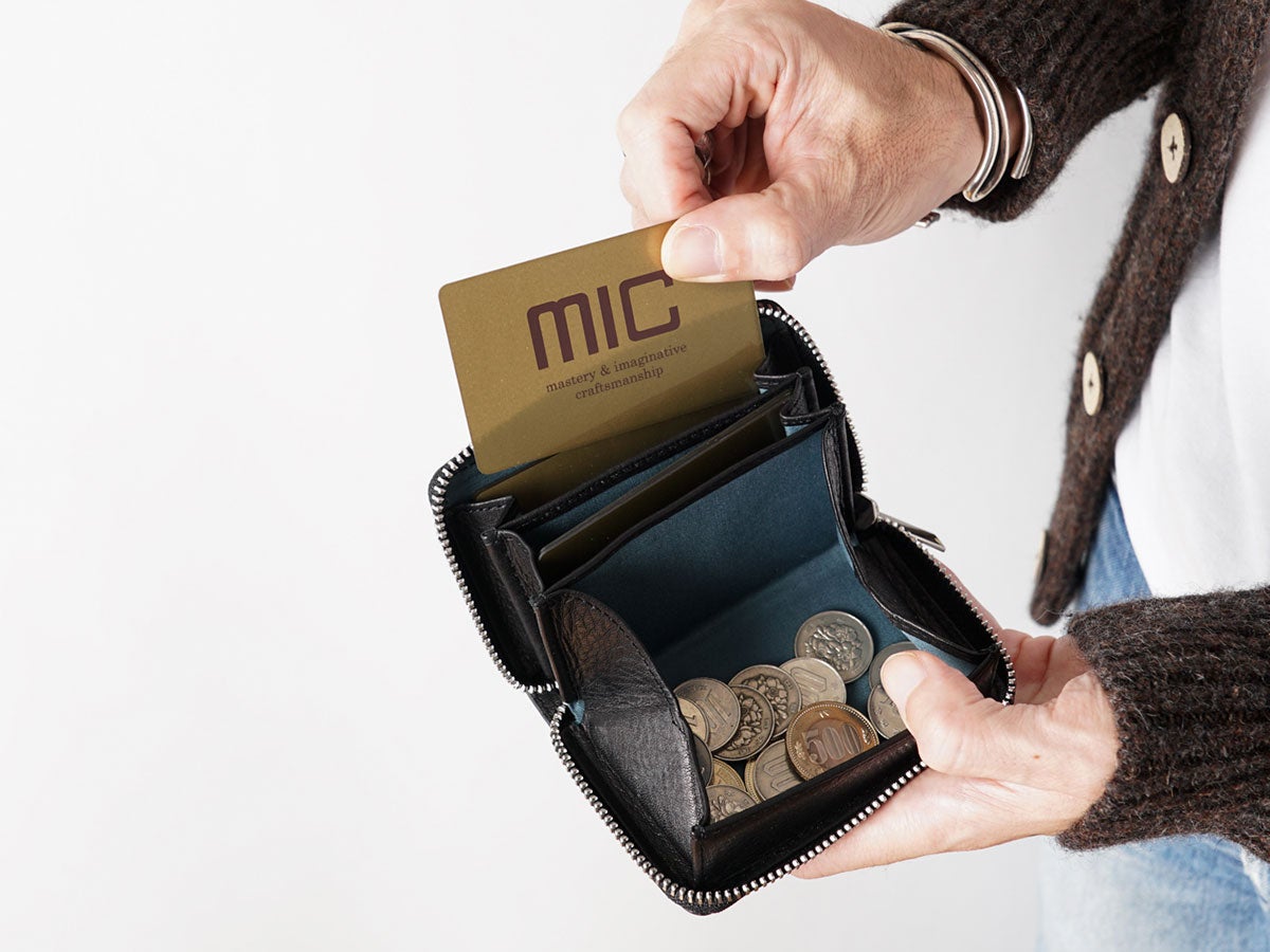 ブラックメッシュ ラウンドファスナーボックス小銭入れ_03