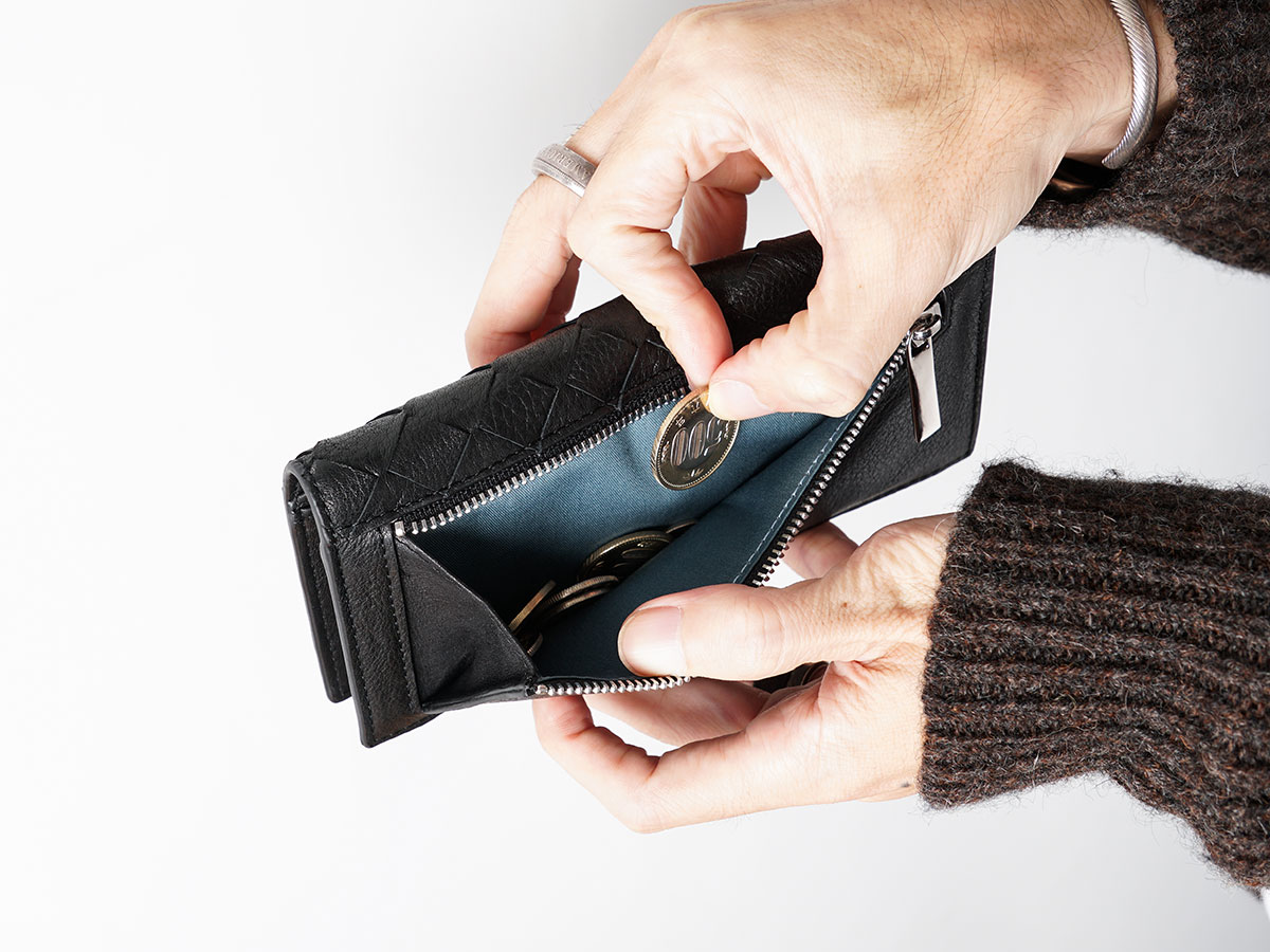 ブラックメッシュ スリムロングウォレット_main_detail_image