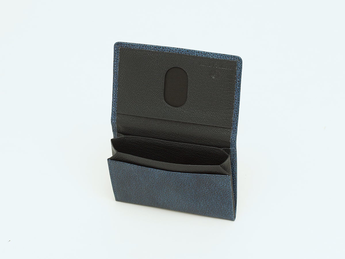 黒桟革 藍染め　風琴マチ名刺入れ_detail_image_03