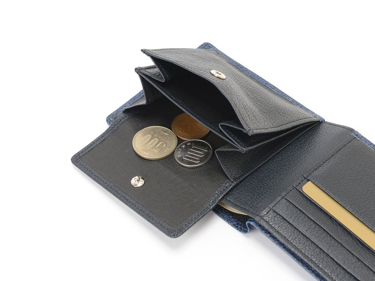 黒桟革 藍染め 札入れ_detail_image_04