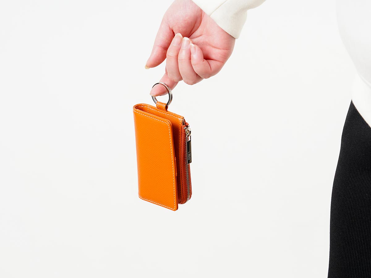 エンボス　L字ファスナー小銭入れ付きキーケース_03