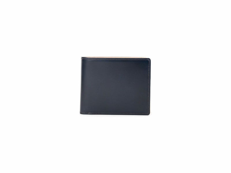 コードバン 二つ折り財布　ネイビー