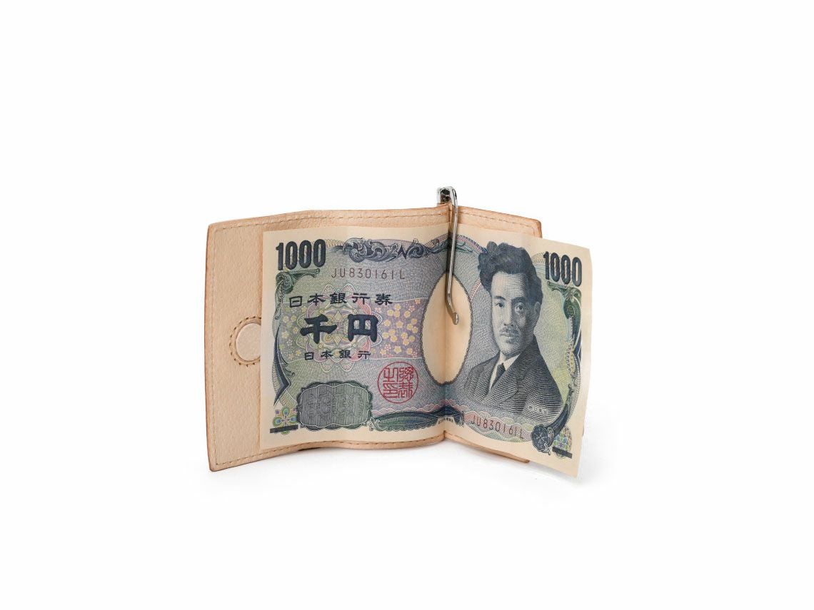 グレージングヌメ　マグホック式札バサミ