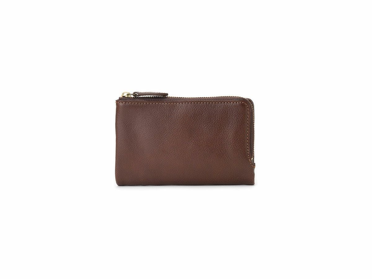 ブレターニャヴァケッタ  外L型ファスナー二つ折り財布 チョコ