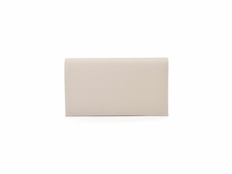 エンボス　カード収納長財布 グレージュ