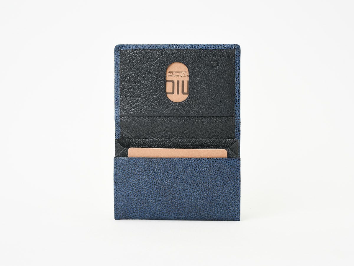 黒桟　藍染め　風琴マチ名刺入れ