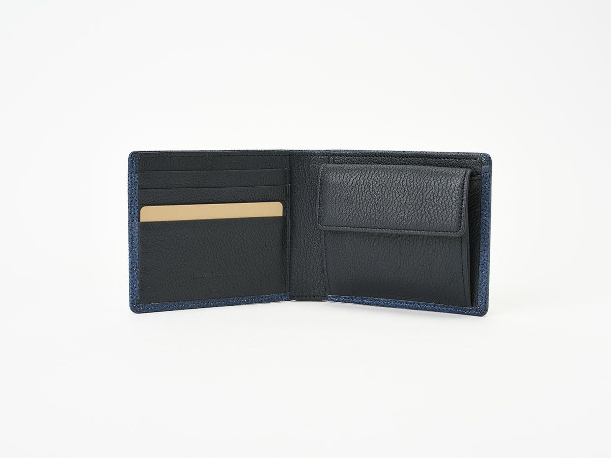 黒桟　藍染め　札入れ