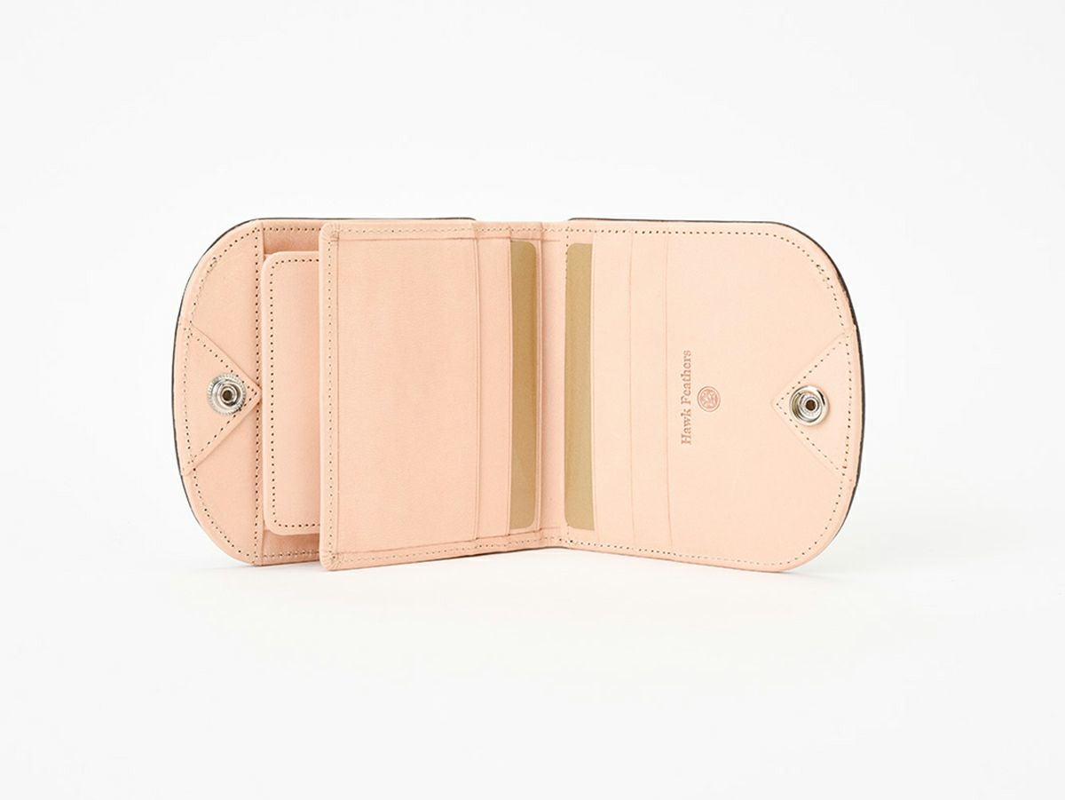 黒桟　漆　ヒップポケット革財布(小銭入れ付き) 