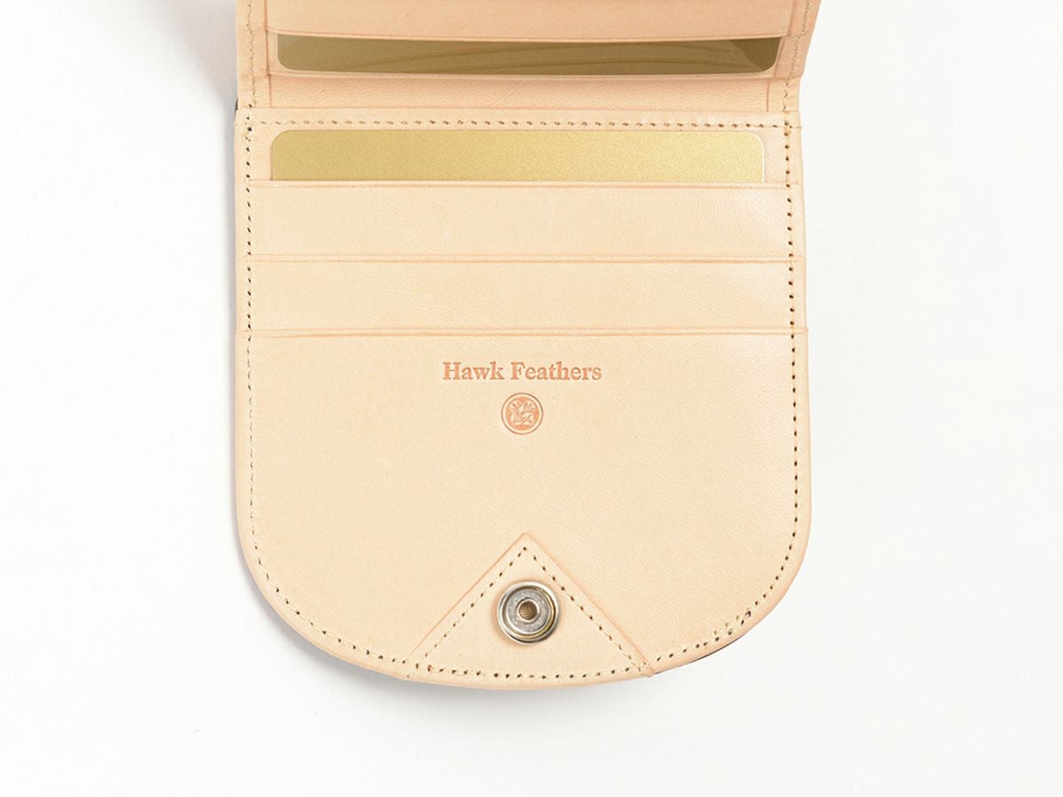 黒桟　漆　ヒップポケット革財布(小銭入れ付き) 