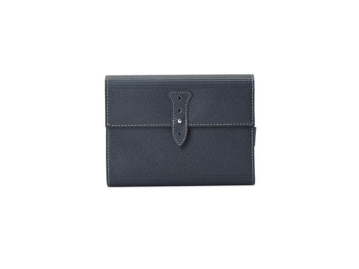 エンボス　ブックカバー ネイビー