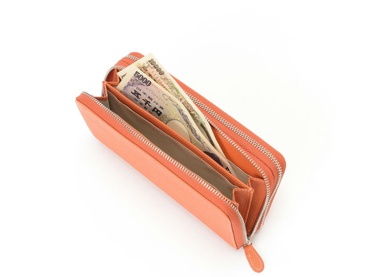 エンボス　Wラウンドファスナーマルチウォレット