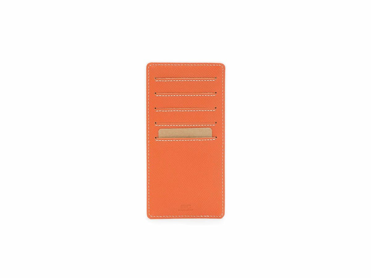 エンボス　スリムインナーカードケース ｜オレンジ