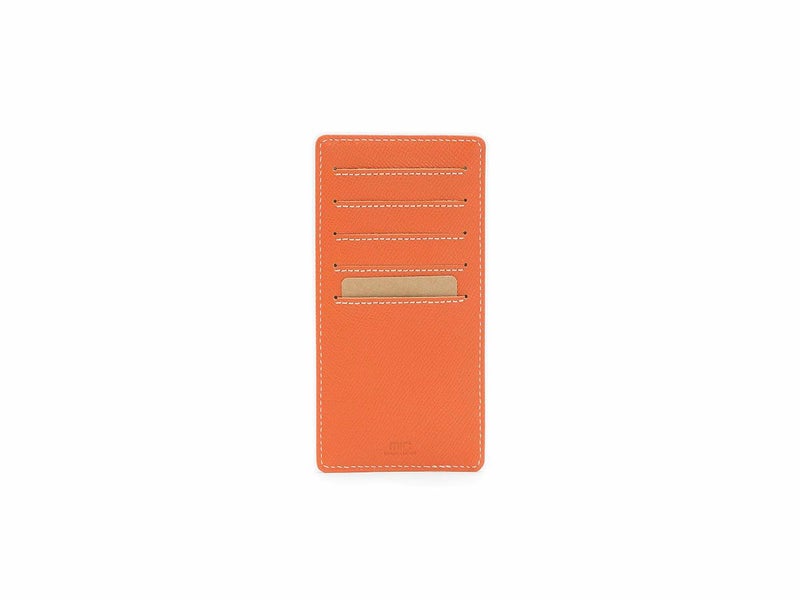 エンボス　スリムインナーカードケース ｜オレンジ