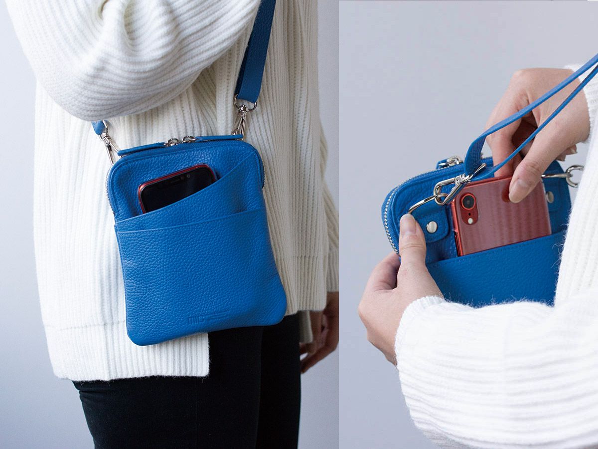  ボルセッタ　レザーサコッシュポーチ(小)