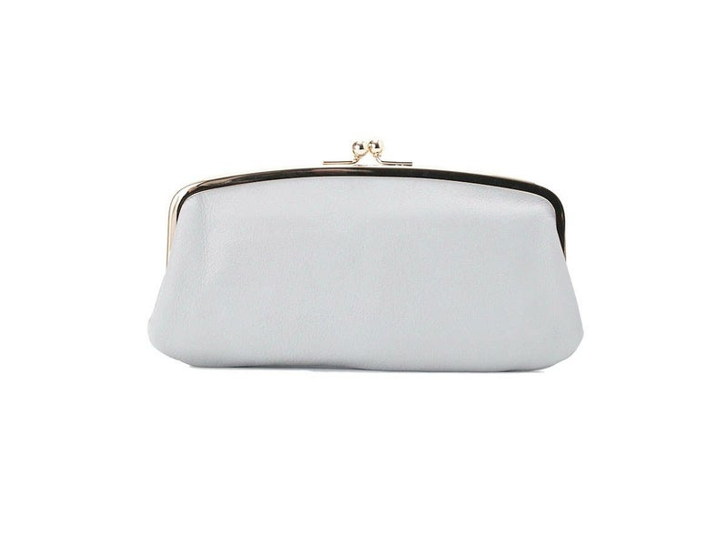  フェルモ　親子がま口長財布｜アクアグレー