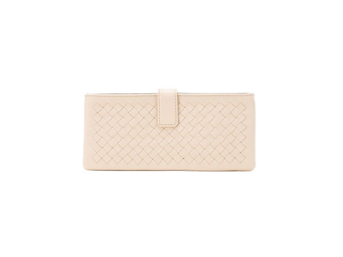 ソフトメッシュ　薄型長財布(小銭入れ付き)｜ベージュ