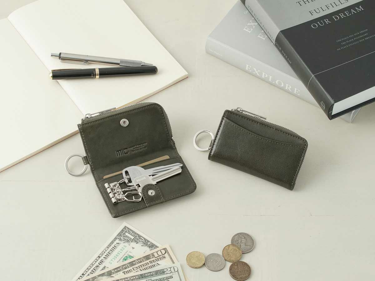 ヴァケッタルクス　L字ファスナー小銭入れ付きキーケース　グリーン