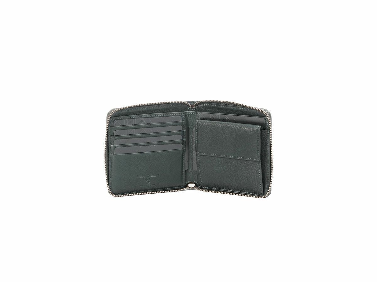 アニリンカーフ　ラウンドファスナー札入れ