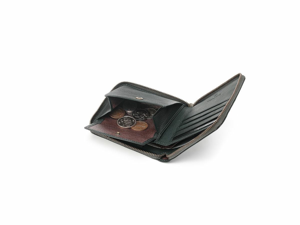 アニリンカーフ　ラウンドファスナー札入れ