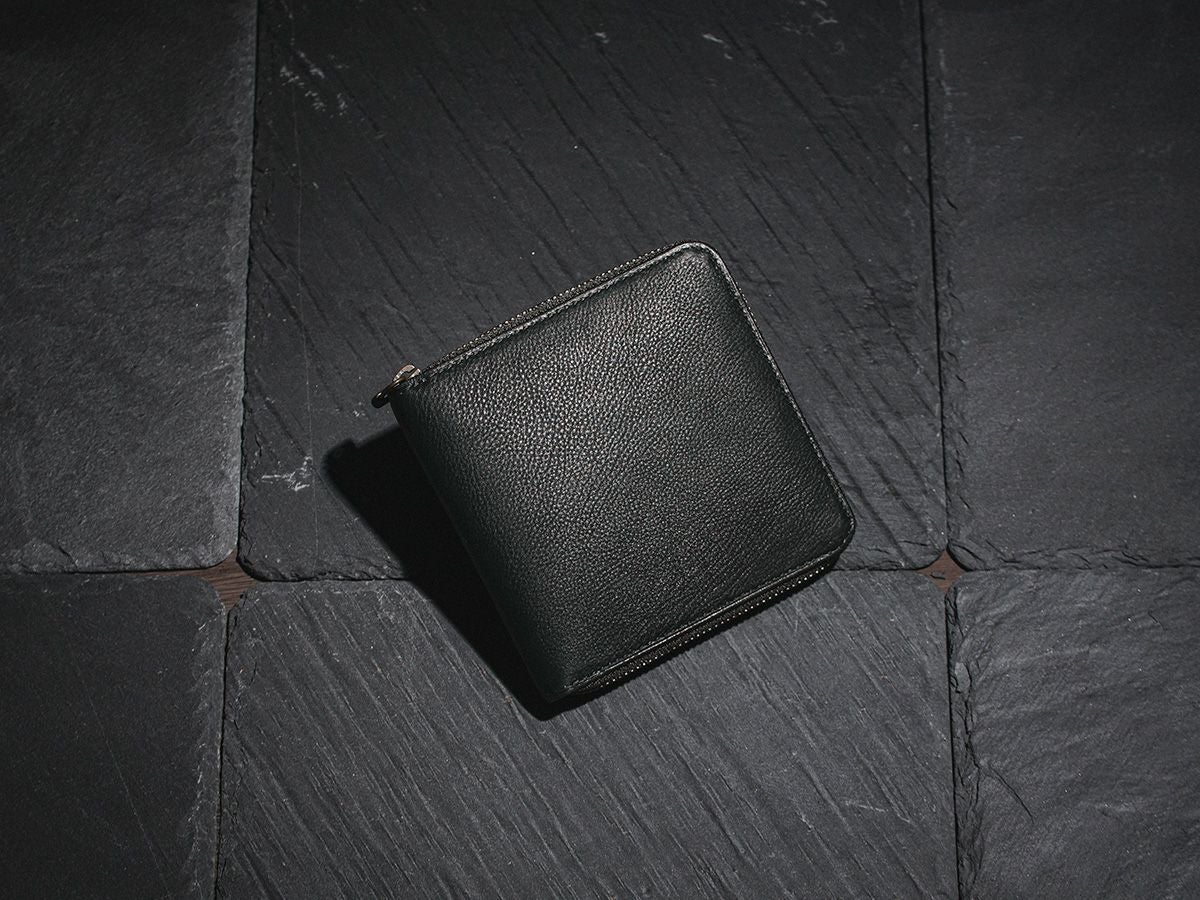 アニリンカーフ　ラウンドファスナー札入れ