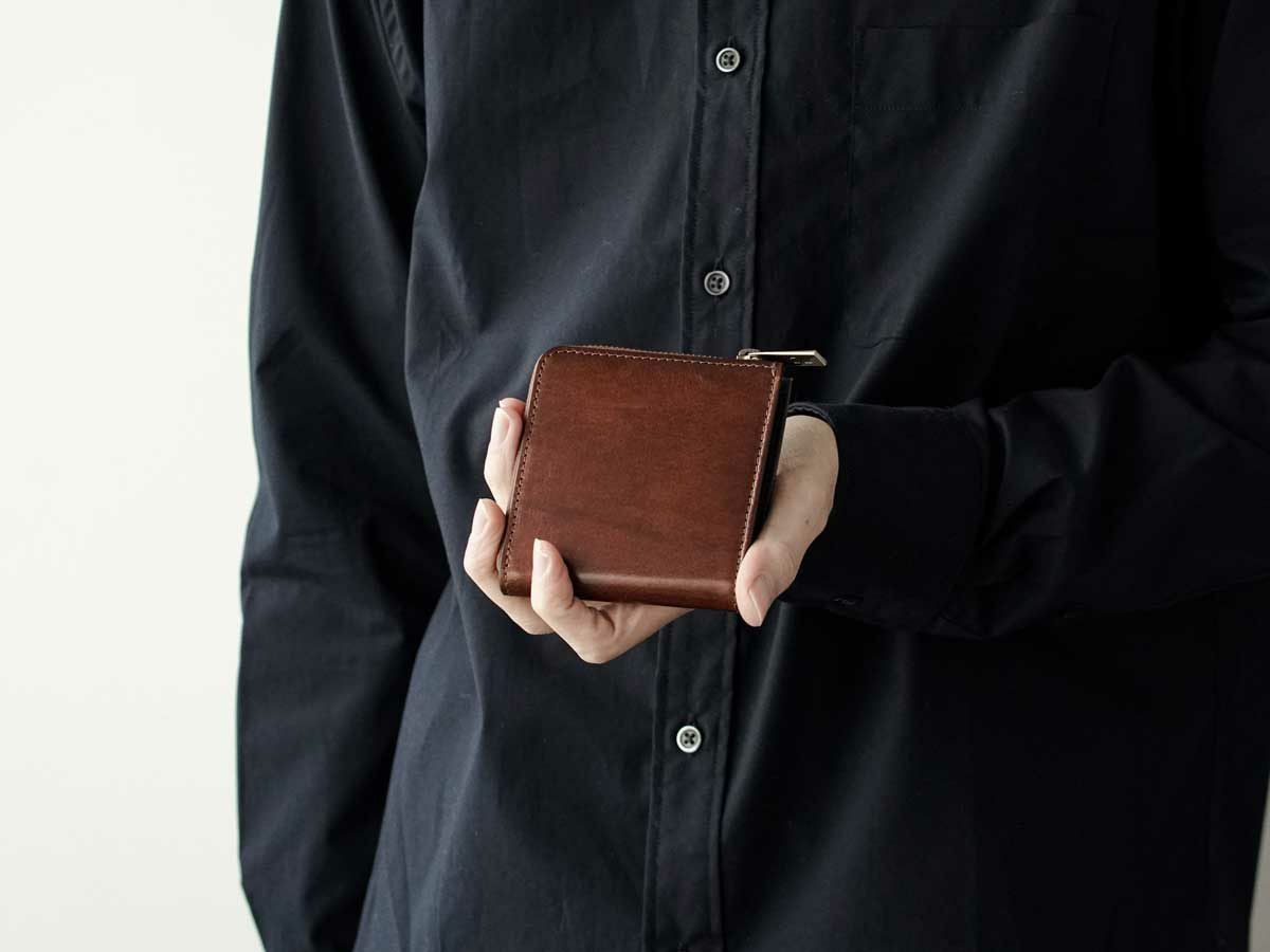 ルガトショルダー　ミニL字ファスナー財布