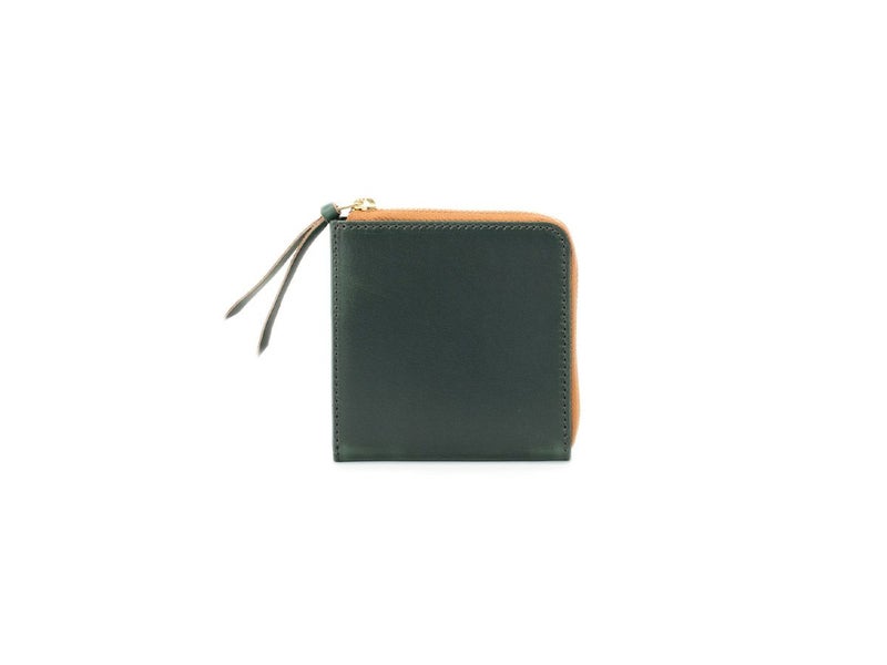 クロムエクセル　ミニL字ファスナー財布｜ピーコックグリーン