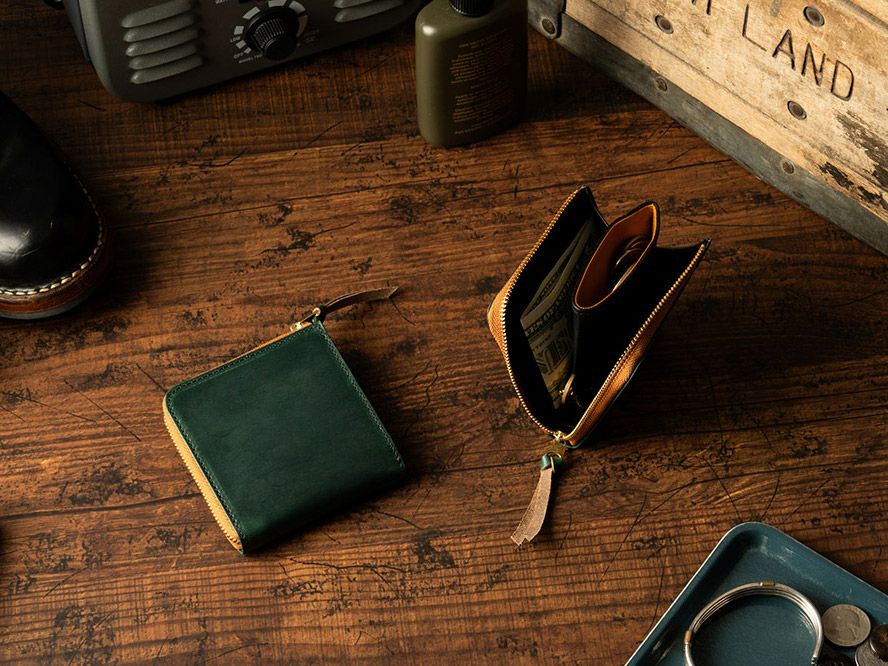 クロムエクセル　ミニL字ファスナー財布