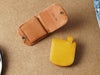 ペコスロウ ヒップポケット革財布(小銭入れ付き）　マンゴーイエロー(数量限定)