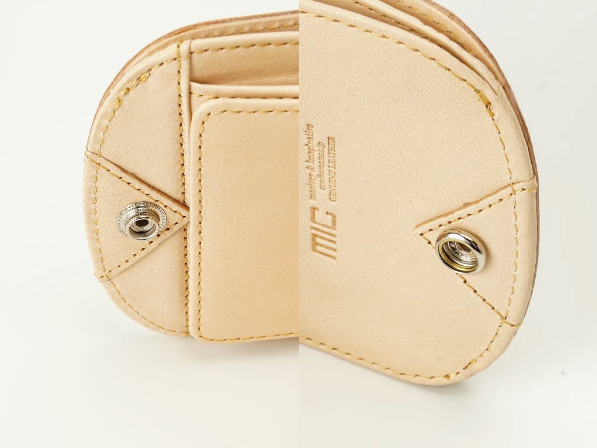 ナチュラルヌメ　ヒップポケット革財布（小銭入れ付き）