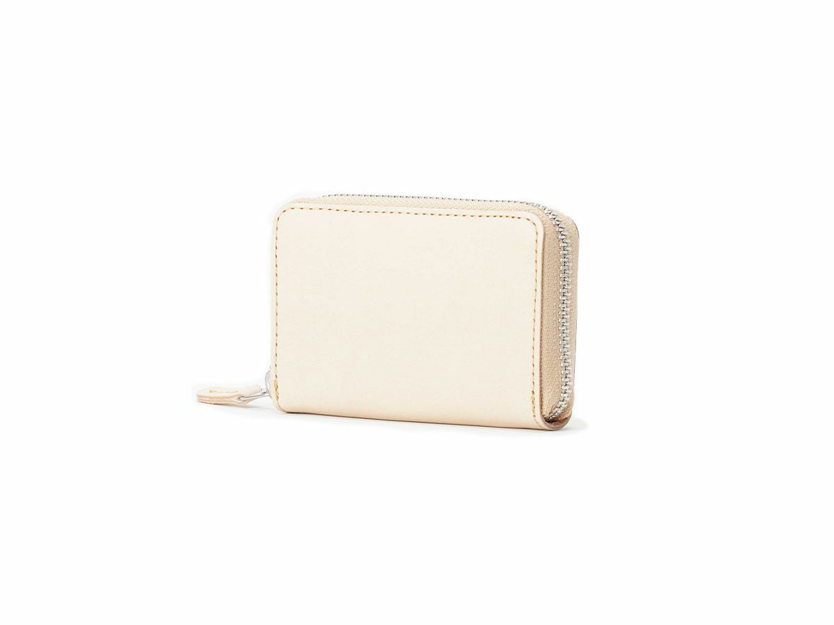 ナチュラルヌメ　ラウンドファスナーボックス小銭入れ