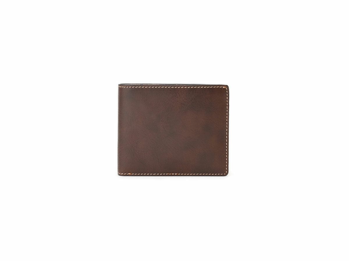 バグッダ　二つ折り革財布（小銭入れ無し）｜チョコ