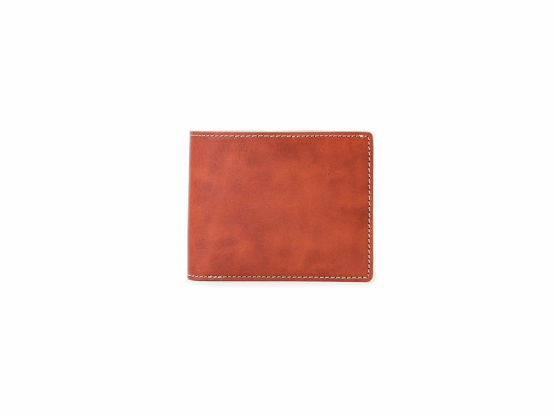 バグッダ　二つ折り革財布（小銭入れ付き）｜レッド