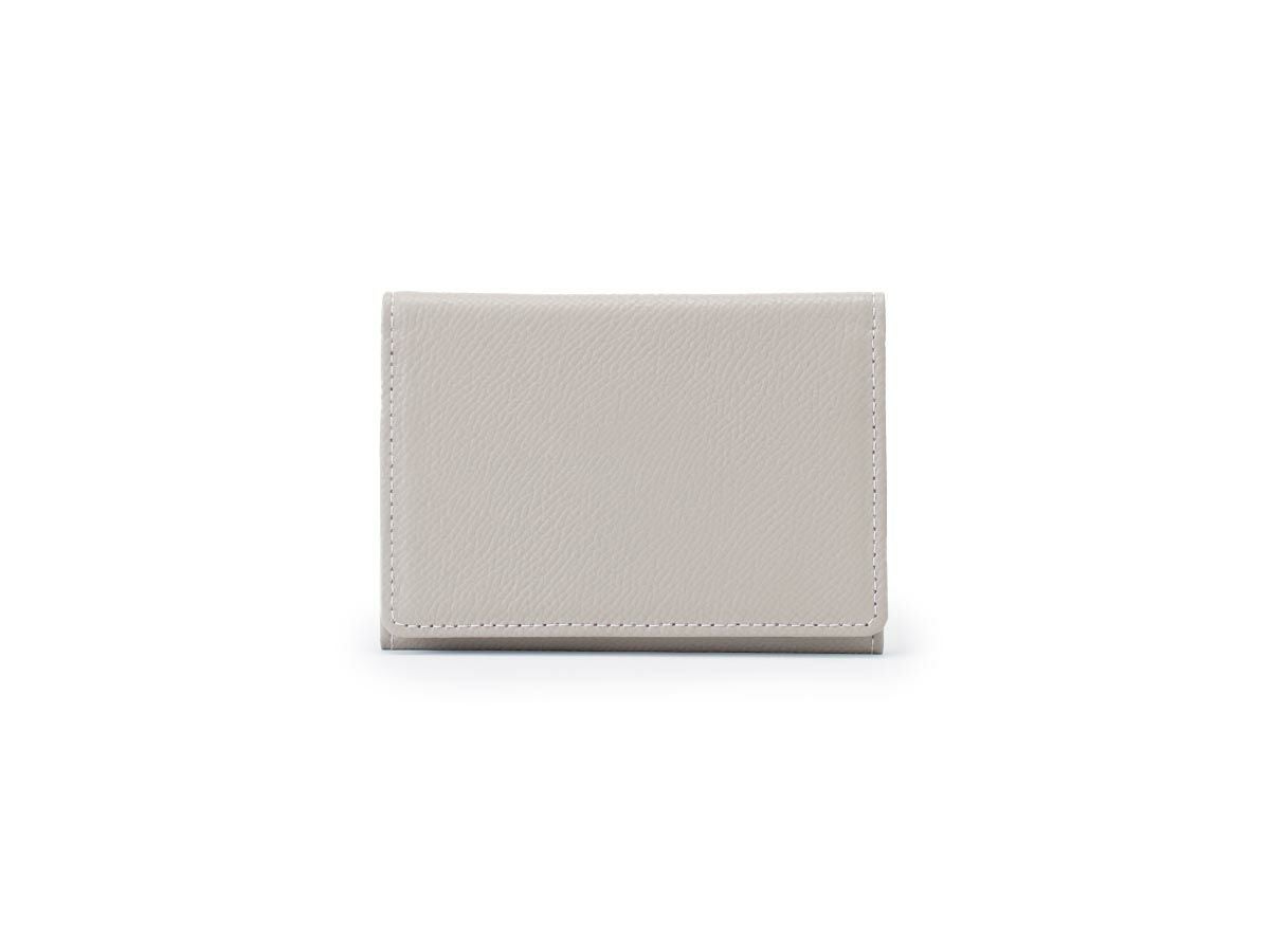 エンボス 風琴マチ名刺入れ｜グレージュ
