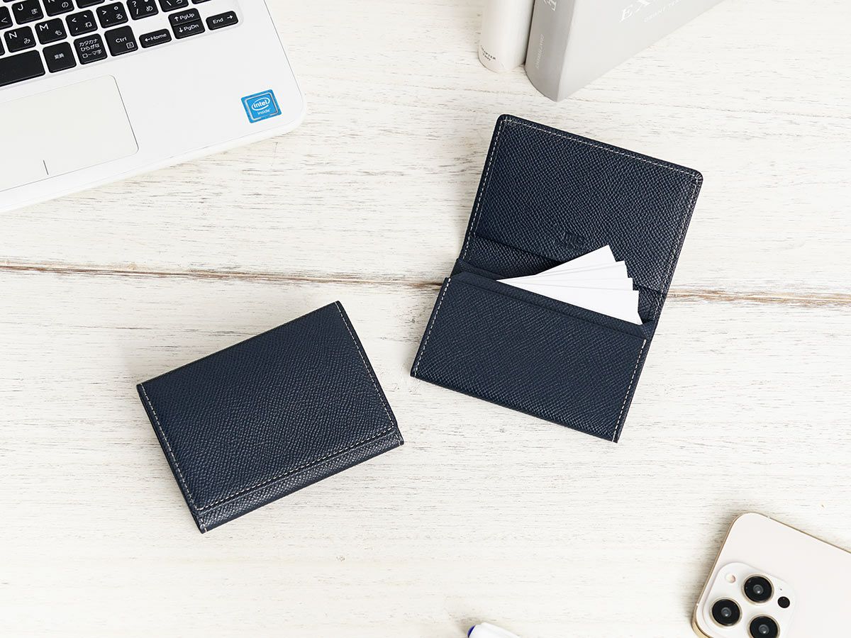 エンボス　風琴マチ名刺入れ