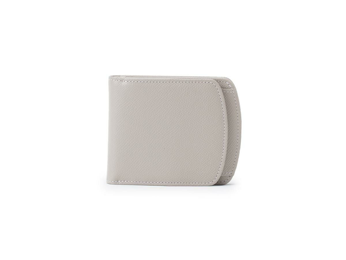 エンボス　ヒップポケット外ボックス小銭二つ折り財布｜グレージュ