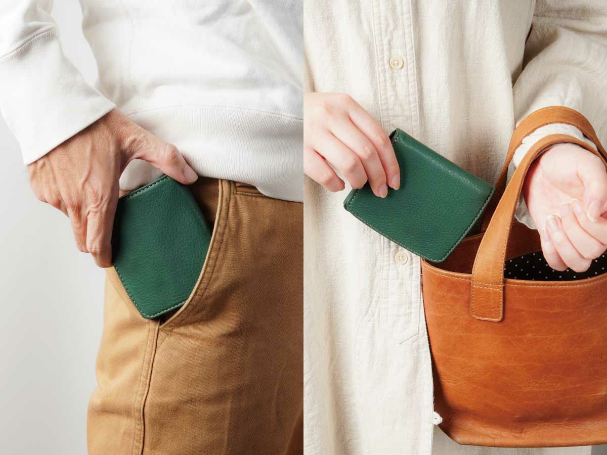 コルレオーネ　ボックス小銭入れ二つ折り財布