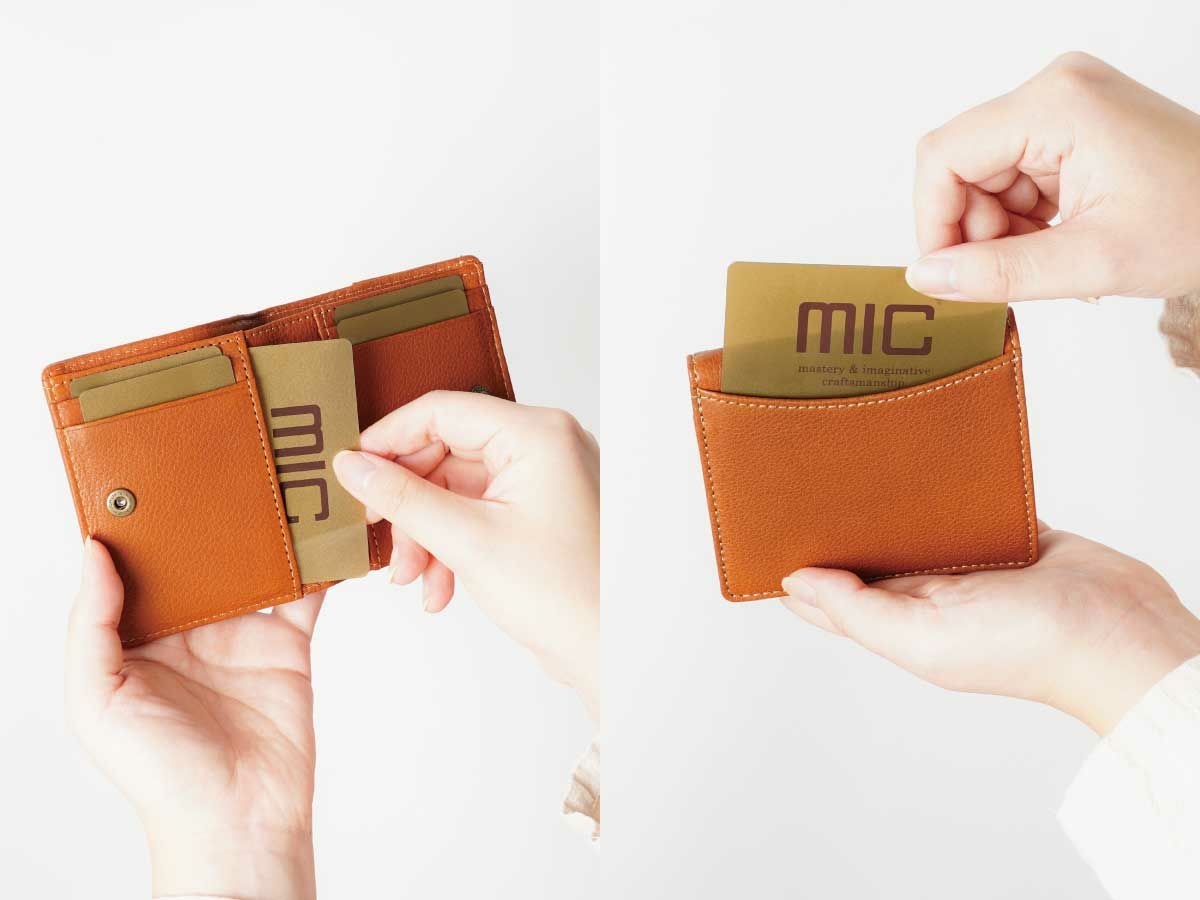 コルレオーネ　ボックス小銭入れ二つ折り財布