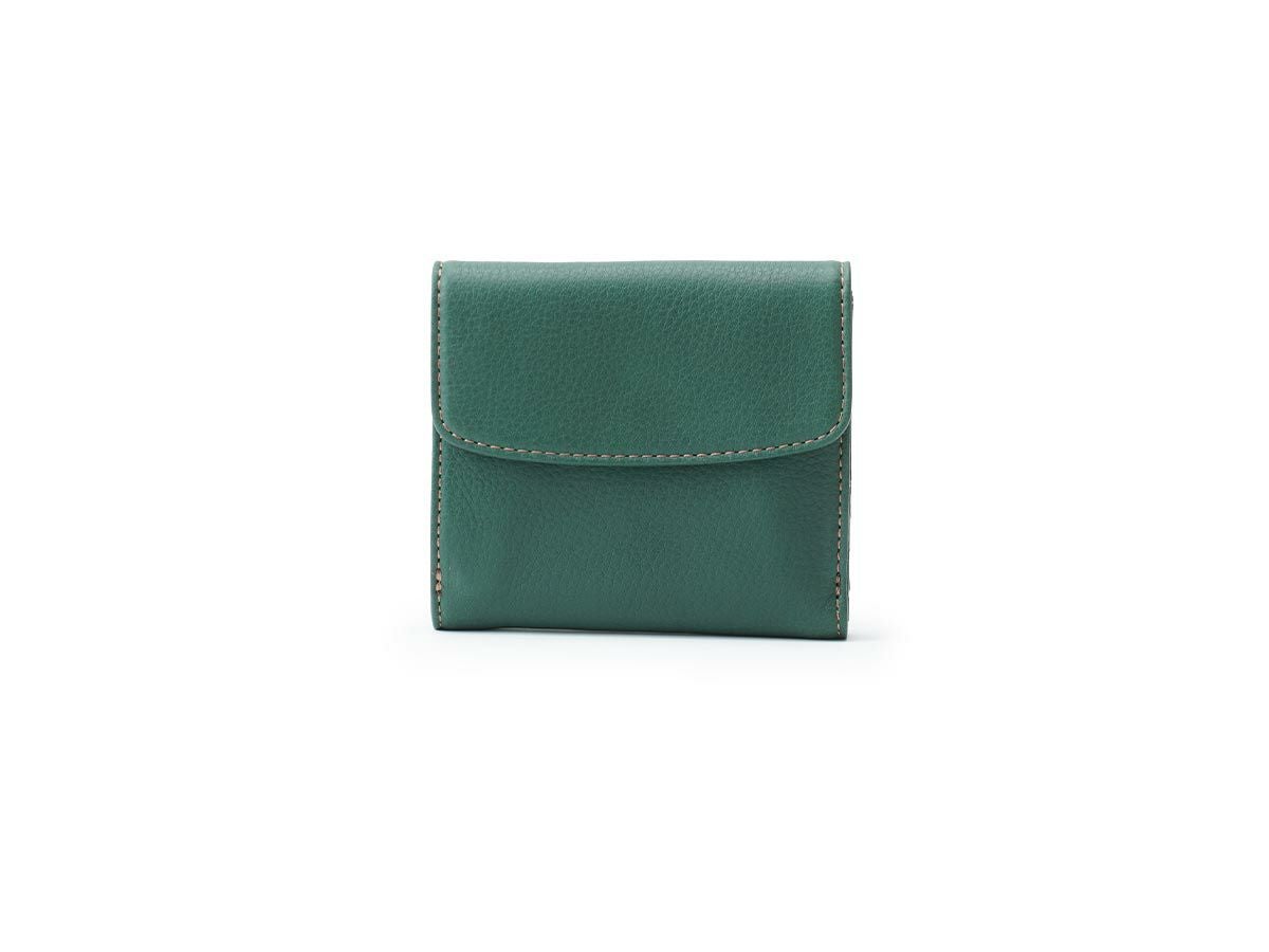 コルレオーネ　外小銭入れ二つ折り財布　グリーン