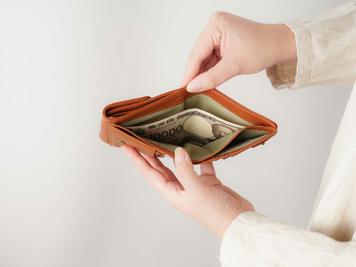 コルレオーネ　外小銭入れ二つ折り財布