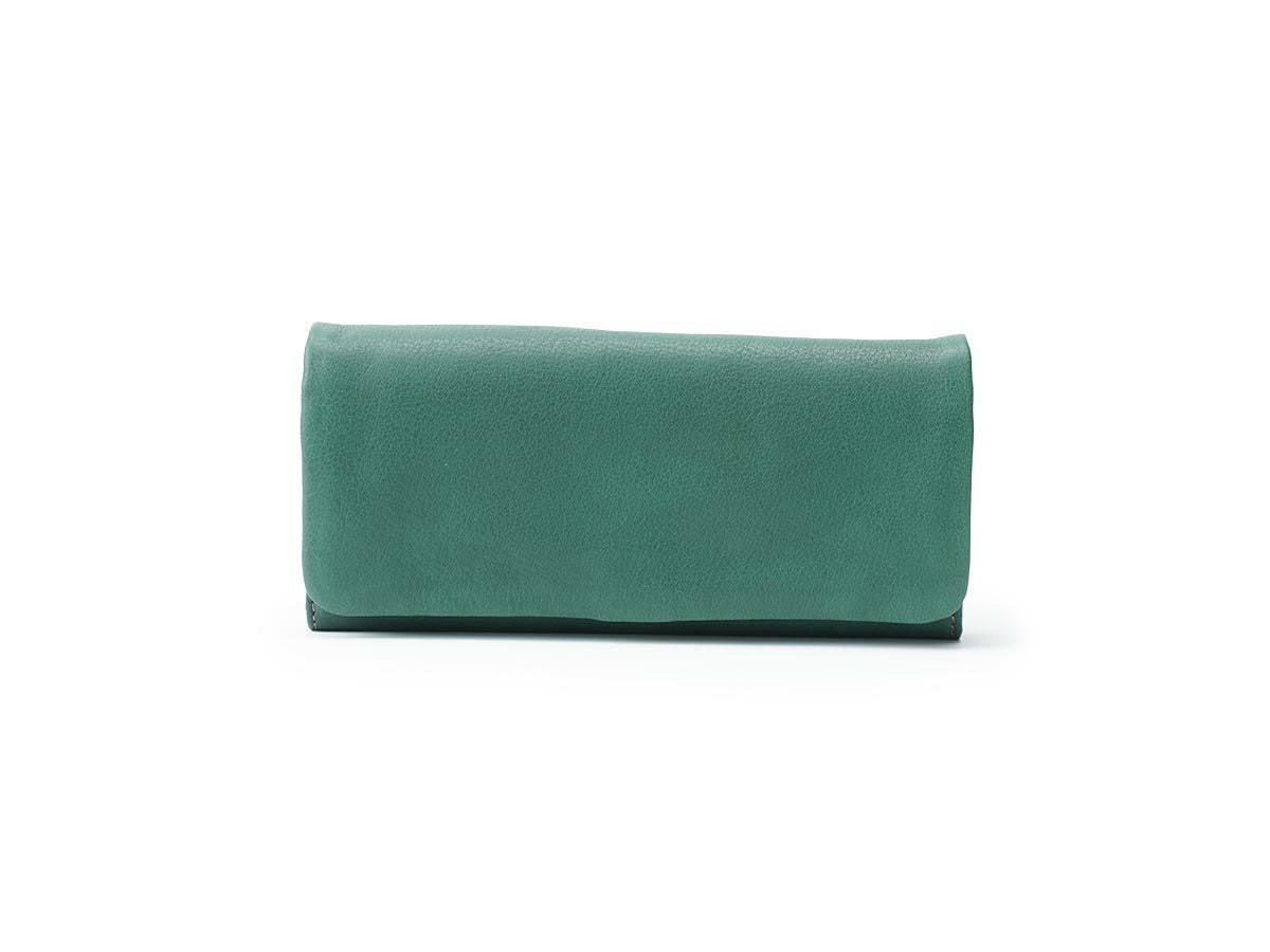 コルレオーネ　中L字ファスナー長財布　グリーン