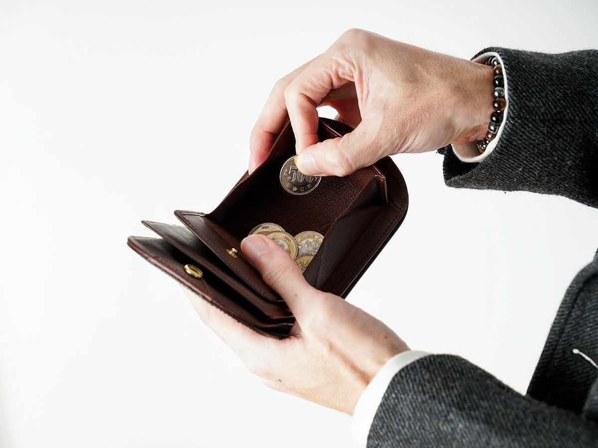 イングリッシュブライドル　 ヒップポケット革財布（小銭入れ付き）