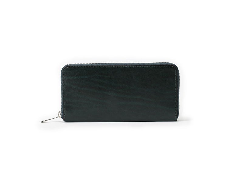 ルガトショルダー ラウンドファスナー長財布｜グリーン